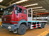 DRコンゴのための白い色のBeiben 6x6 2634PZ 30Ton 340hp 10の荷車引きのクロス・カントリーの容器の平床式トレーラーのトラック