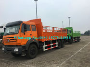 オレンジ2642 420hp 6x6の速い変速機12.00R24のタイヤが付いている重い貨物トラック