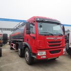 赤いFAW 15000L 8×4の塩酸のタンク車のディーゼル燃料のタイプ マニュアル トランスミッション