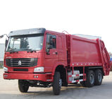 赤いHowoのごみ収集のトラック、6 - 19立方屑コンパクターのトラック