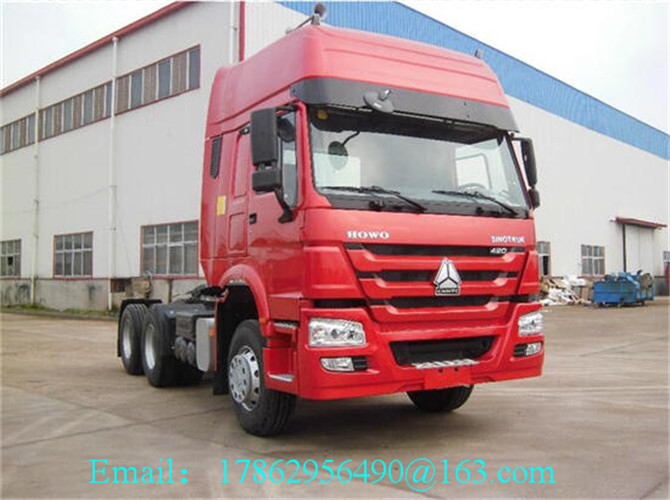 赤い自動変速機のトレーラー トラックのトラック/6x4トラクターの単位420HP