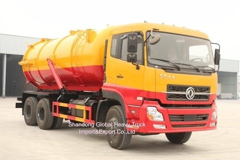 ドンフェン6*4 高品質 290HP 真空下水吸水タンカー トラック 下水吸水トラック