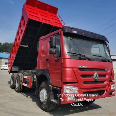 中古 HOWO レッド カラー 380hp/400hp ダンプ トラック ストック