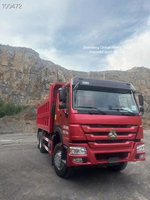 ナイジェリア鉱山向け 371HP エンジン強化 6×4 シャーシと高強度荷台を備えた HOWO 6×4 ダンプ トラック