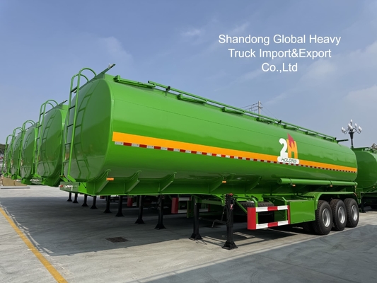 3軸 45000L ディーゼルガソリンタンカー 半トレーラー 重荷