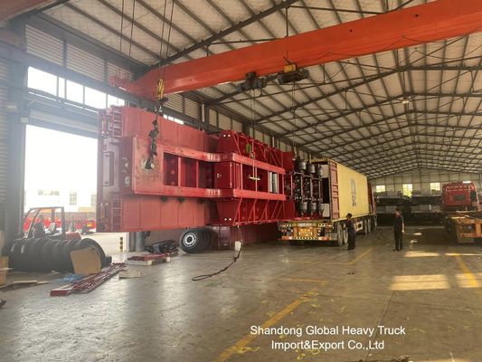 重荷輸送用の3軸60t低負荷半トレーラー