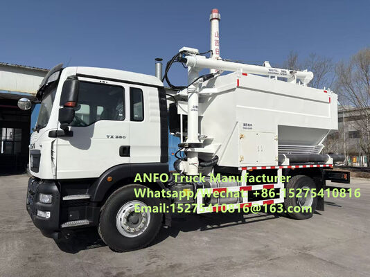 高コスト性能 HOWO 10/15/20/30T 現場混合と充電粒子のアンモニア爆発物 ANFO トラック エムルション爆破サービス 掘削 カザフスタン/ウズベキスタン/インドネシア/コンゴ民主共和国 TREAD MMU