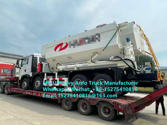 スーパーセーフティ HOWO 混合と充電 多機能重型アンモニアムオイル爆発物 トラック 15/20/25トン重型エミュルション ANFO トラック ザンビア/ジンバブエ/タンザニア/ガーナ/ギニア/ペルー 鉱山爆撃サービス