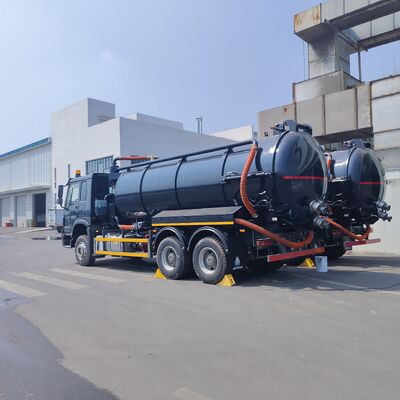 HOWO 15CBM 6×4駆動型と266HPのエンジンのパワーを備えた真空下水道浄化トラック