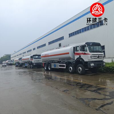 コンゴ鉱山地域向けヘビーデューティーオフロードシャーシ搭載、北奔 8x8 35000L ディーゼル燃料タンカートラック