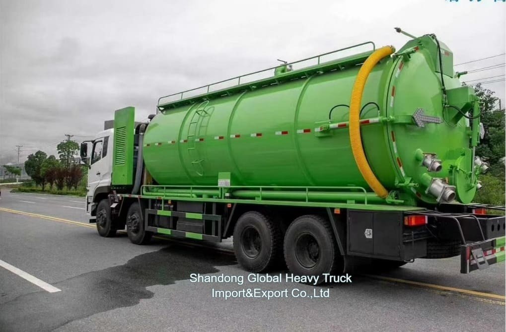 工場価格 8*4 380hp 下水吸水トラック ドンフェン シャーシ 18000L タンク