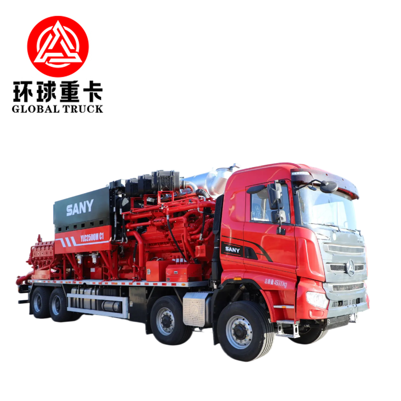 XYLC2500 8×6 オイルフィールドフラクチャリングトラック 2500馬力 15,000 psi圧力 非在来型石油・ガス抽出用